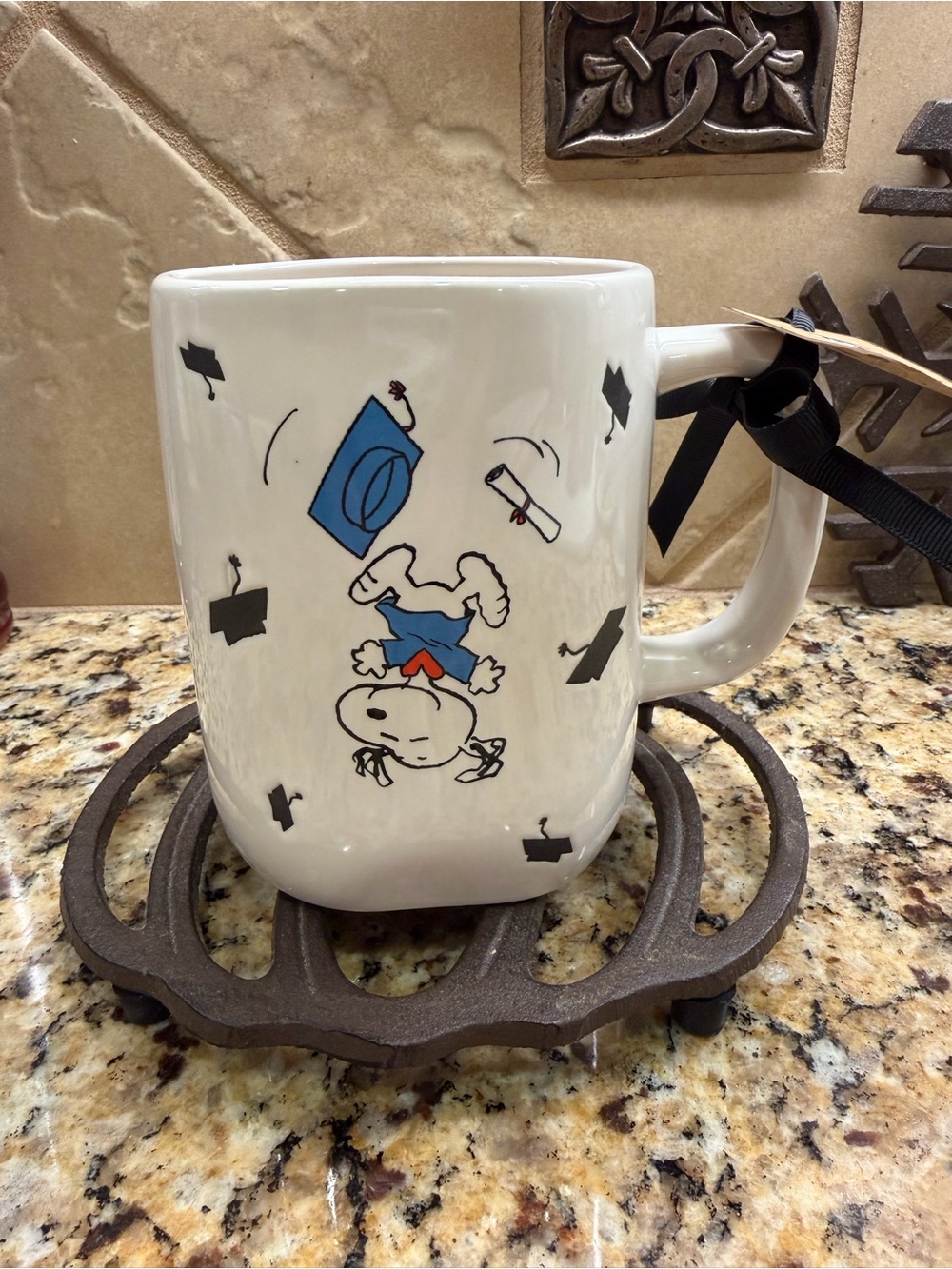 Rae Dunn Snoopy Hats Off Mug